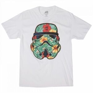 JERRY LEIGH Mens Star Wars Stomtrooper Floral T-Shirt, Size S (34/36)